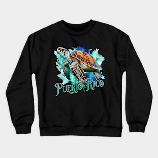 CAGUAMA. Puerto Rico Sea Turtle. Crewneck Sweatshirt